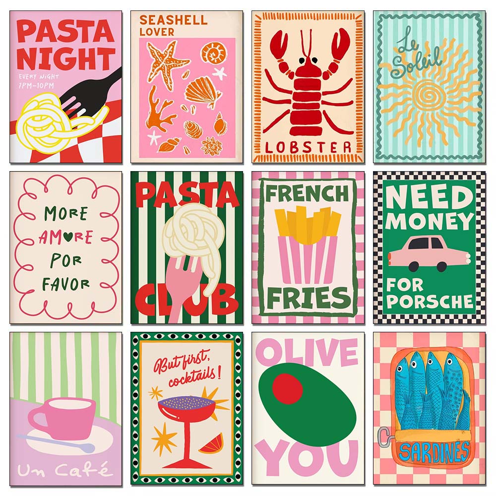 Home Textiles France - ภาพวาดเพชร 5D DIY ลายอาหารสีสันสดใส ภาพวาดเพชรรูปพาสต้าและเฟรนช์ฟรายส์ งานปักเพชรเต็มรูปแบบ
