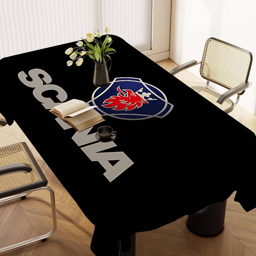 Home Textiles Today Logo - ผ้าปูโต๊ะลายโลโก้ S-Scanias สำหรับงานแต่งงาน งานเลี้ยงอาหารค่ำ งานจัดเลี้ยง ตกแต่งโต๊ะหรูหรา