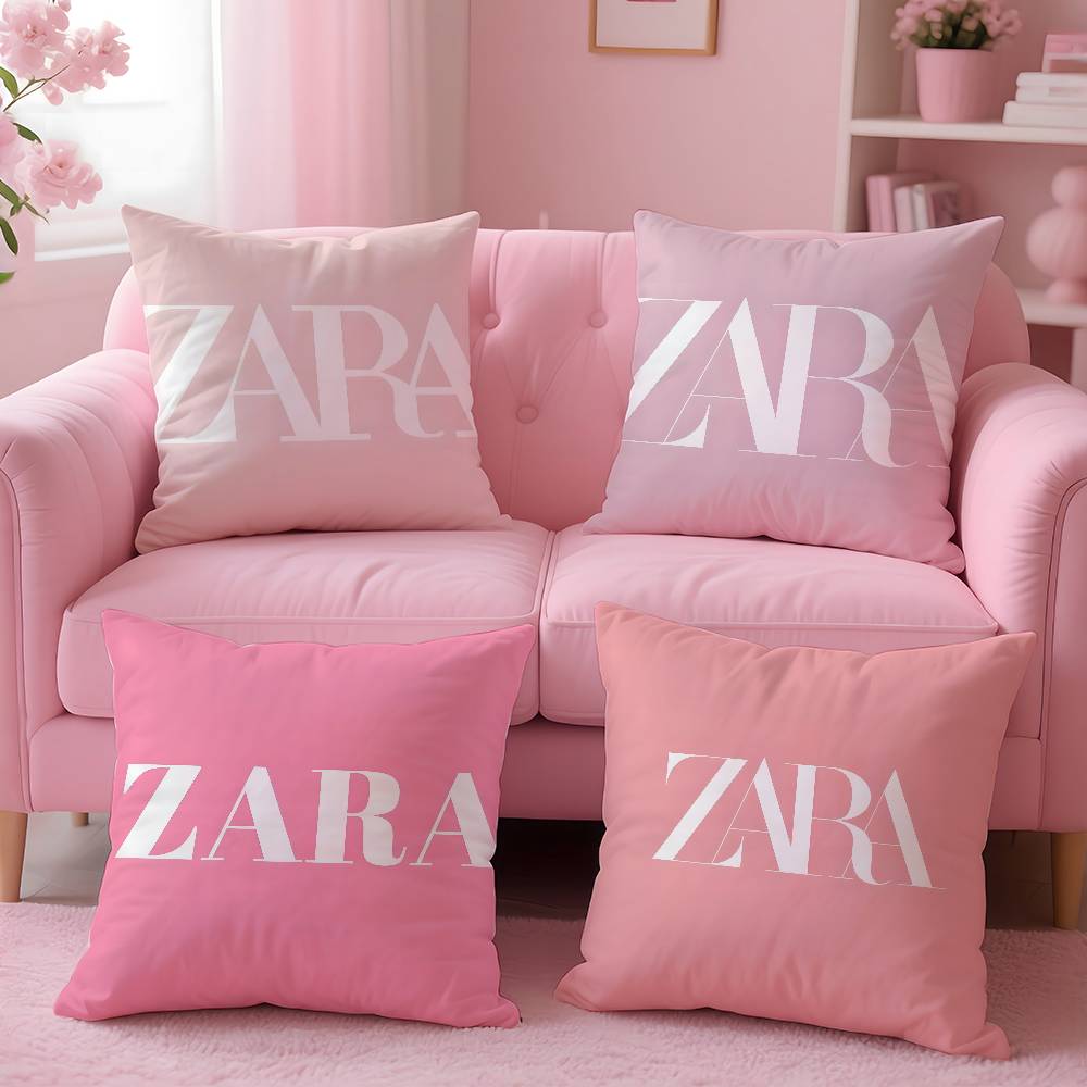 Zara Home Textiles - Z-ZARA ปลอกหมอนลายแบรนด์ทันสมัย ปลอกหมอนพิมพ์ลายสำหรับห้องนั่งเล่น ปลอกหมอนอิงโซฟา และของตกแต่งห้องนอน