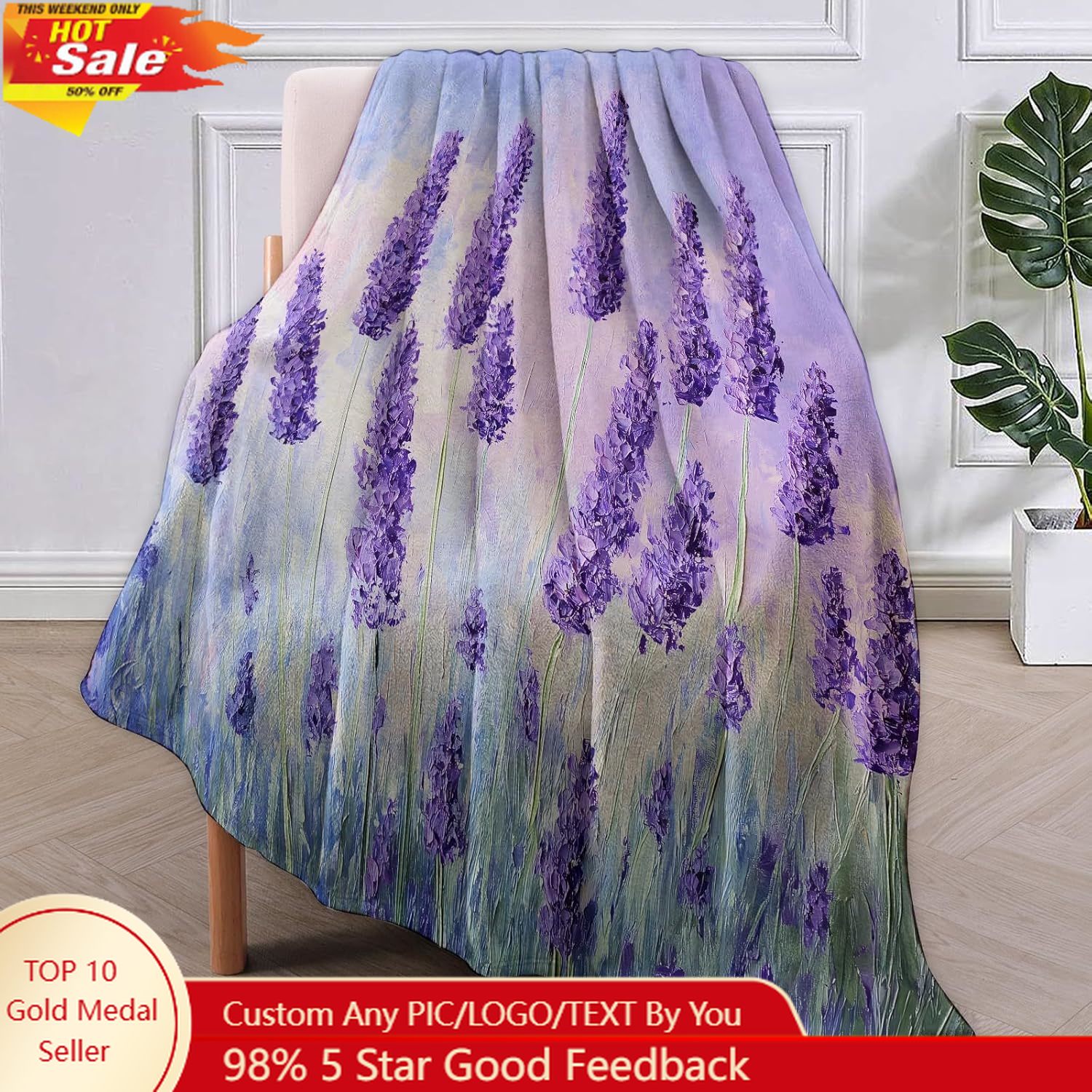 Home Textiles Throw - ผ้าห่มลายแคมป์ปิ้ง, ของขวัญสำหรับแคมป์ปิ้ง, ผ้าห่มลายธีมแคมป์ปิ้งสำหรับผู้หญิง, ผ้าห่มนุ่มเบาสำหรับเตียง ตกแต่งบ้าน และการเดินทาง