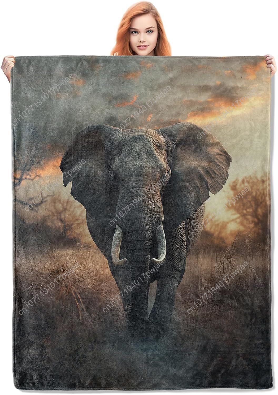 Home Textiles Throw - ผ้าห่มขนช้าง ลายธรรมชาติสมจริง ผ้าห่มขนช้างนุ่มสบาย ขนาดนิ้ว เหมาะสำหรับคนรักธรรมชาติ ผ้าห่มสั่งทำพิเศษ