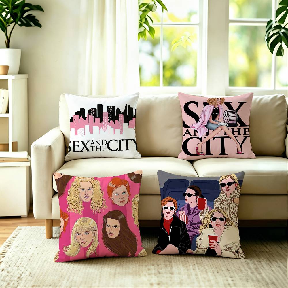 Home Textiles City - ซีรีส์ทีวี เซ็กส์ แอนด์ เดอะ ซิตี้ ปลอกหมอนอิงทรงสี่เหลี่ยม