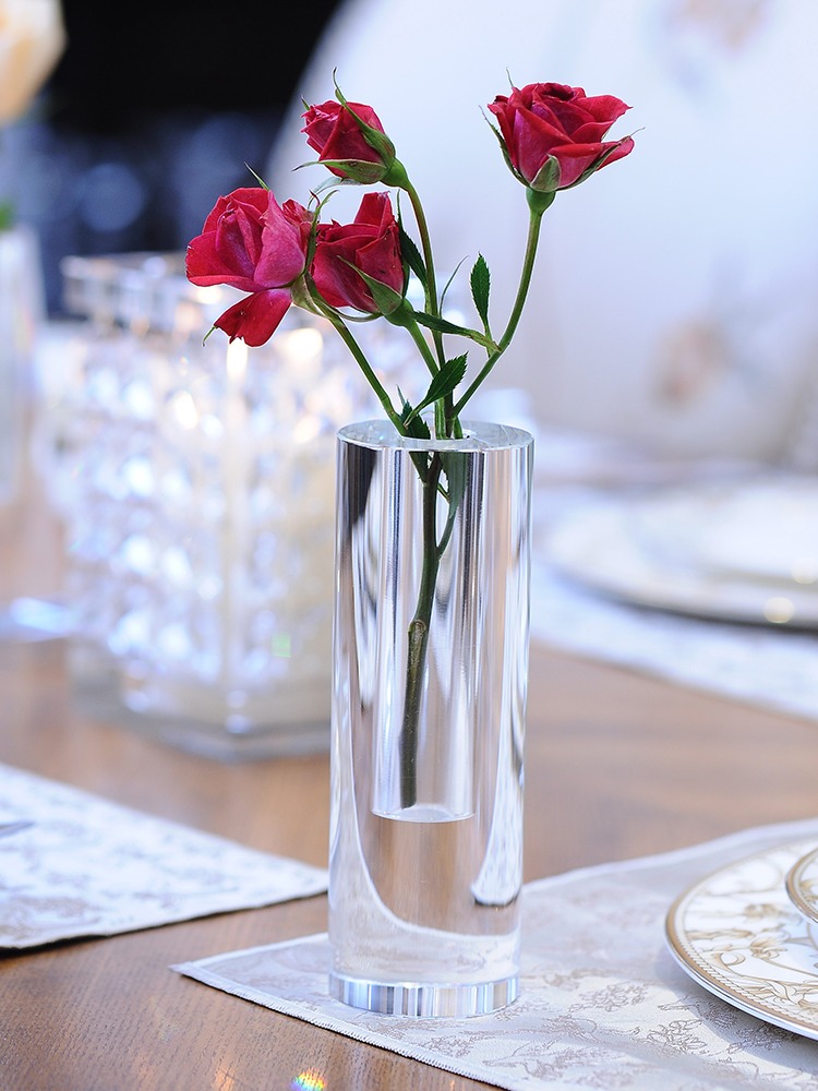 Xt Home Textiles - ความคิดสร้างสรรค์ส่วนบุคคลแก้วคริสตัลแจกันเครื่องประดับแจกันดอกไม้สําหรับงานแต่งงานห้องนั่งเล่นอุปกรณ์ตกแต่งบ้าน