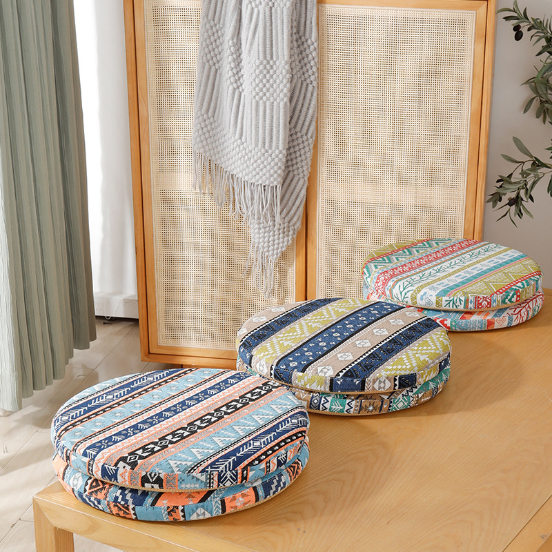 Floor Cushion Pouf - เบาะรองนั่งทรงกลมหนา 4.5 ซม. ทำจากเมมโมรี่โฟม กันลื่น เหมาะสำหรับนั่งสมาธิบนพื้นทาทามิ