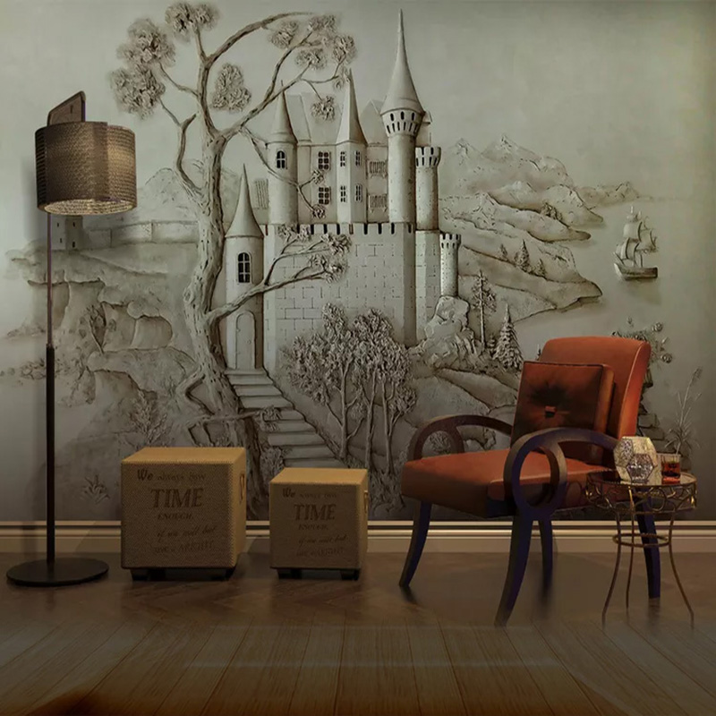 Home Textiles City - 3D ภาพจิตรกรรมฝาผนังสถาปัตยกรรมสมัยใหม่สเตอริโออาคารวอลล์เปเปอร์ศิลปะบนผนังสำหรับห้องนั่งเล่นห้องนอนทีวีพื้นหลังตกแต่งผนังบ้าน