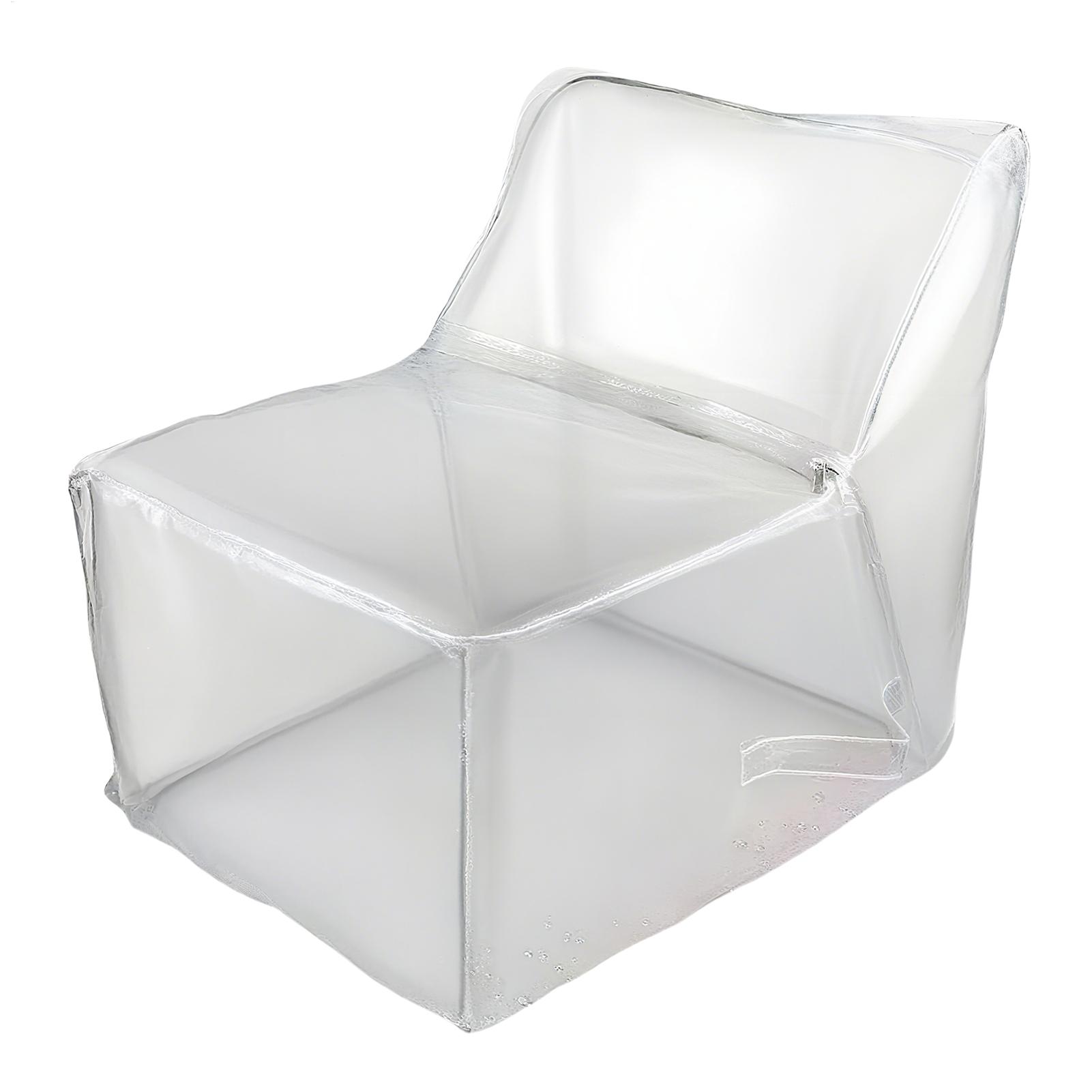Floor Cushion Pouf - ปลอกหุ้มเก้าอี้บีนแบ็กแบบใสสำหรับใส่ตุ๊กตา ใช้ซ้ำได้ สำหรับจัดเก็บของเล่นตุ๊กตา สำหรับผู้ใหญ่และเด็ก ตกแต่งห้อง ใช้เป็นโซฟาพักผ่อน
