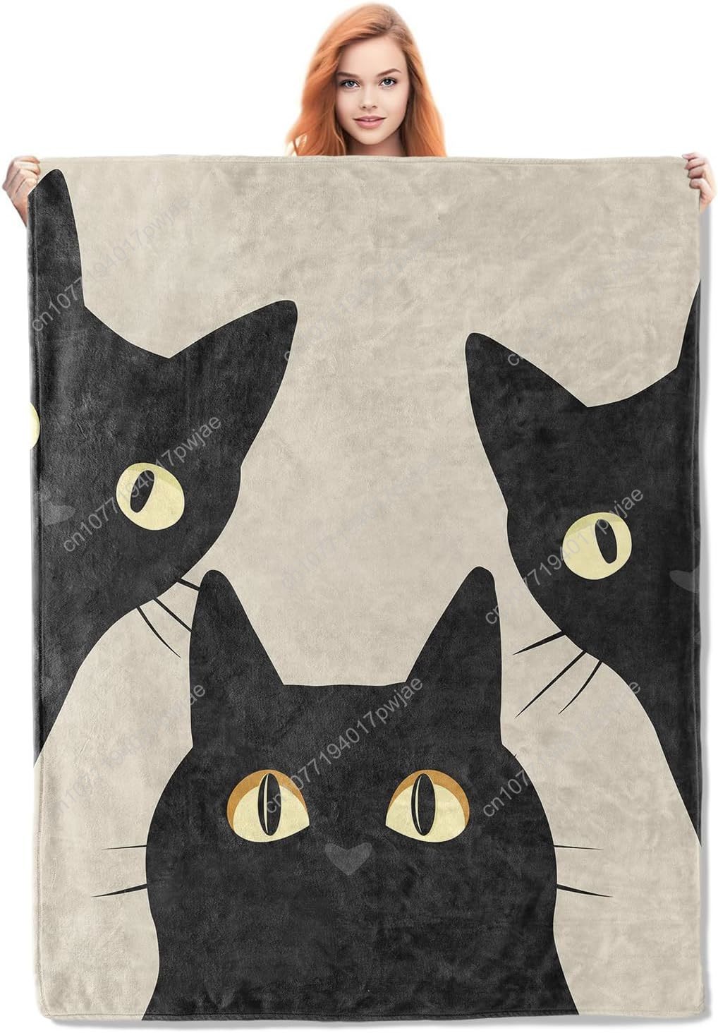 Home Textiles Throw - ผ้าห่มลายแมวตลกๆ ของขวัญสำหรับผู้หญิงและเด็กผู้หญิง ผ้าห่มนุ่ม อุ่น น้ำหนักเบา สบาย