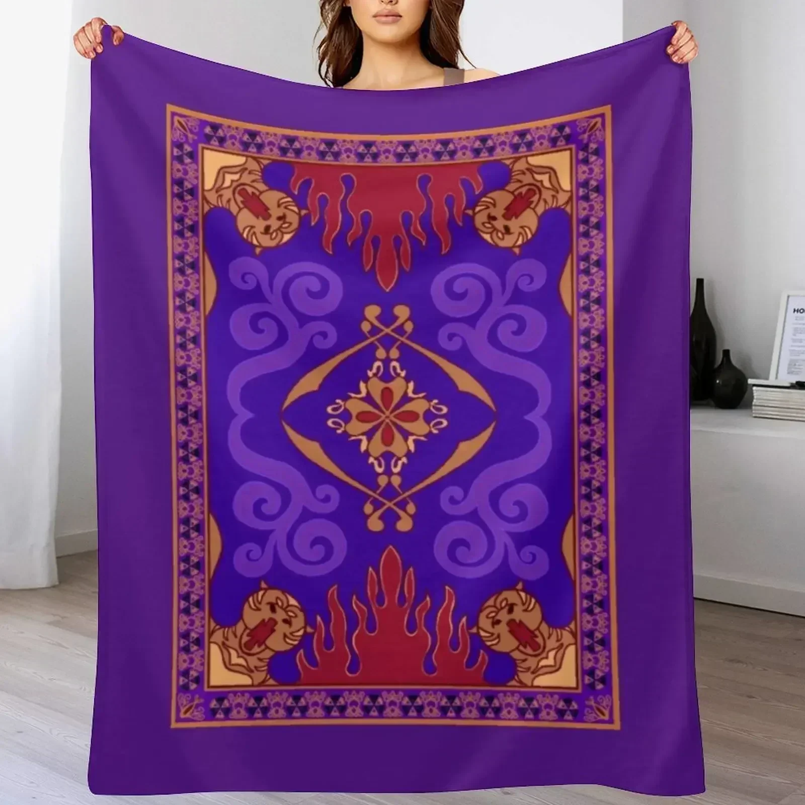 Home Textiles Throw - Aladdin Magic Carpet โยนผ้าห่มเหมาะสําหรับโซฟาหรือเตียงสิ่งทอที่บ้าน