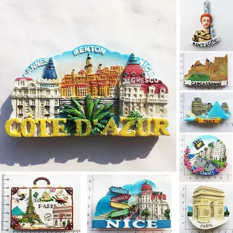 Home Textiles France - ฝรั่งเศสปารีสตู้เย็นแม่เหล็กของที่ระลึกการ์กาซอน Cannes Imanes Para Riviera Arch