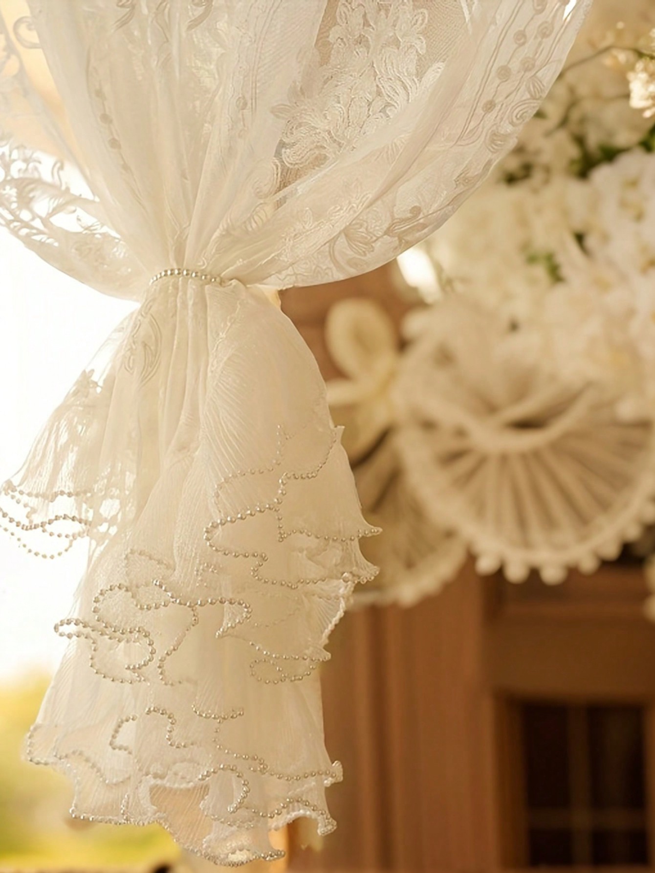 ผ้าม่านปักลายสไตล์ฝรั่งเศสวินเ - Home Textiles France บทวิจารณ์และราคา
