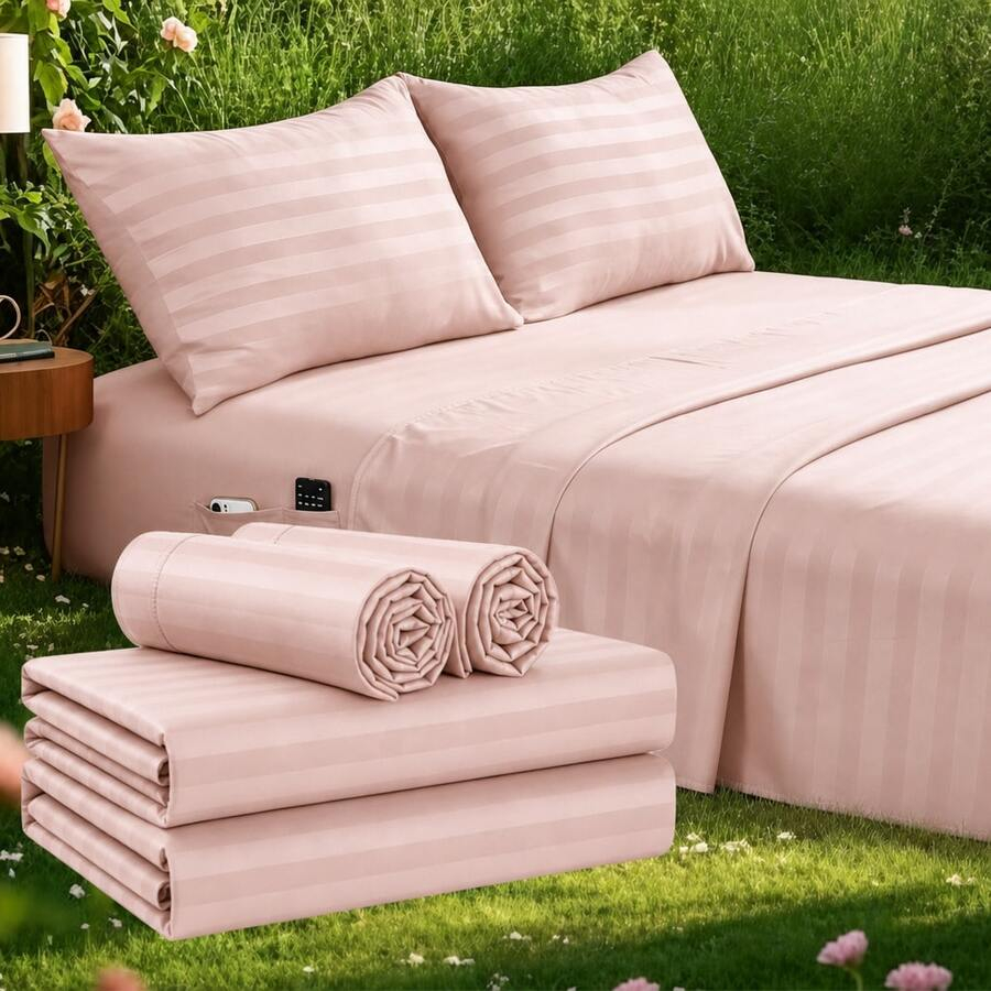 ชุดผ้าปูที่นอนลายทางแบบเย็นสบา - Fitted Sheet Deep บทวิจารณ์และราคา