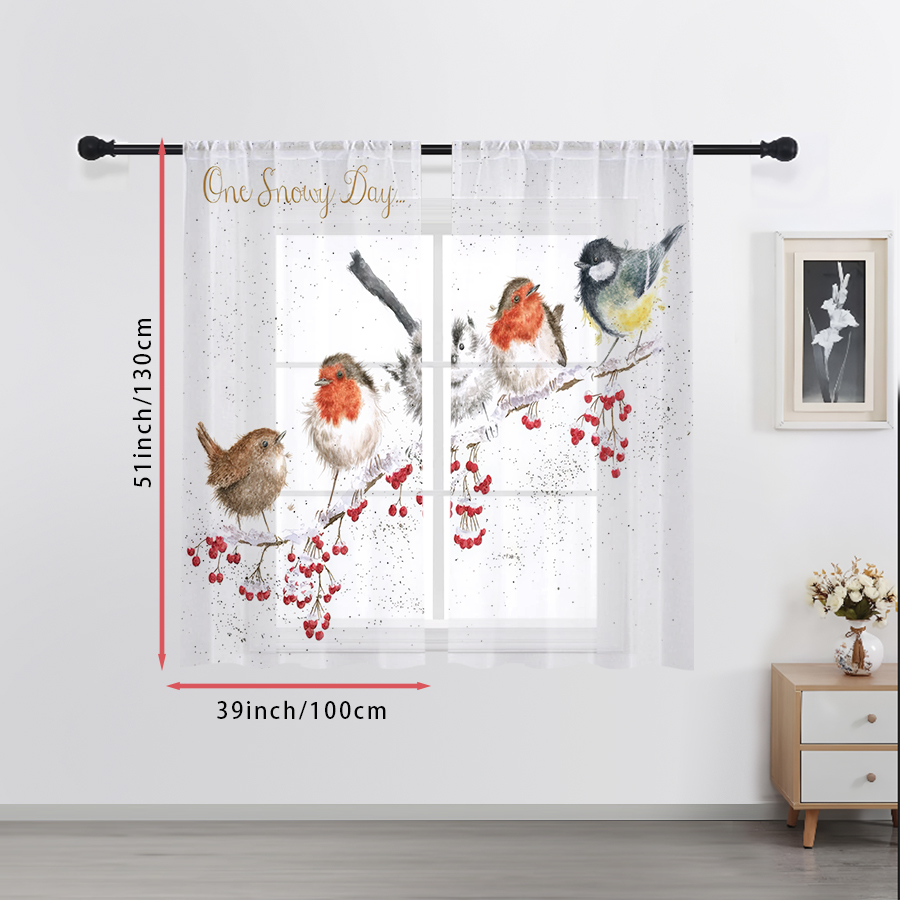 ผ้าม่านโปร่งแสง 2 ชิ้น ลายพิมพ - Curtain Sheer Voile บทวิจารณ์และราคา