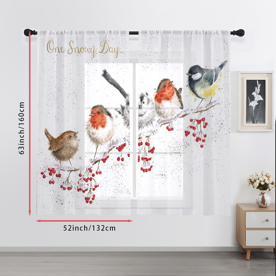 ผ้าม่านโปร่งแสง 2 ชิ้น ลายพิมพ - Curtain Sheer Voile บทวิจารณ์และราคา