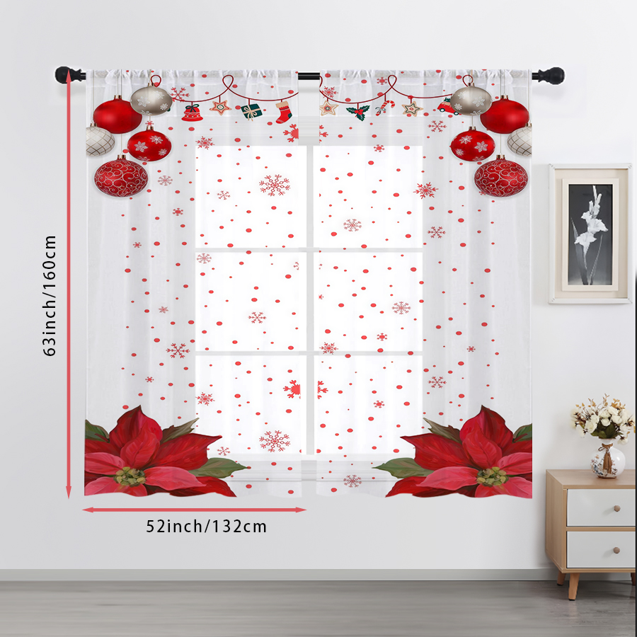 ม่านโปร่งแสง 2 ชิ้น ลายลูกบอลส - Curtain Sheer Voile บทวิจารณ์และราคา
