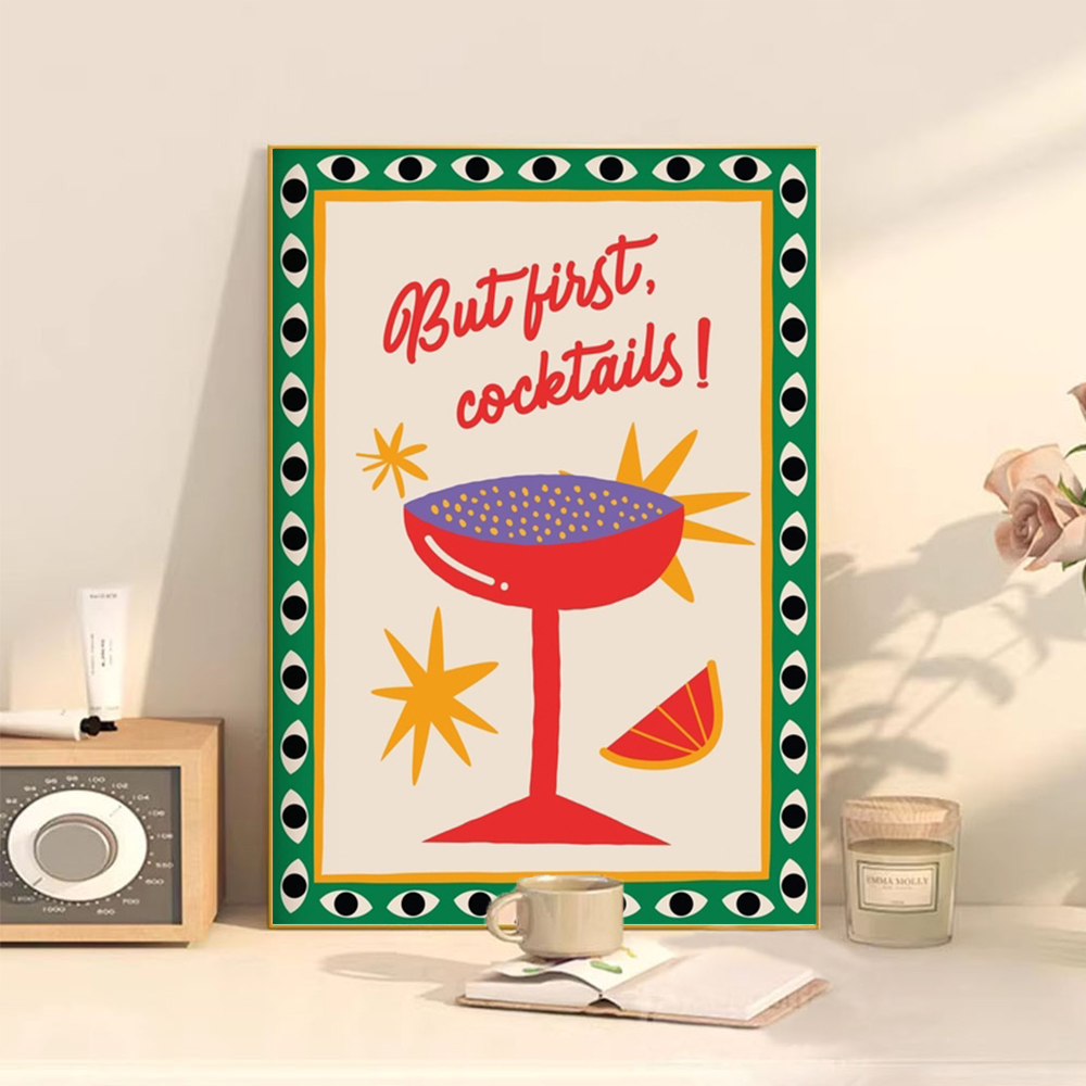 ภาพวาดเพชร 5D DIY ลายอาหารสีสั - Home Textiles France บทวิจารณ์และราคา