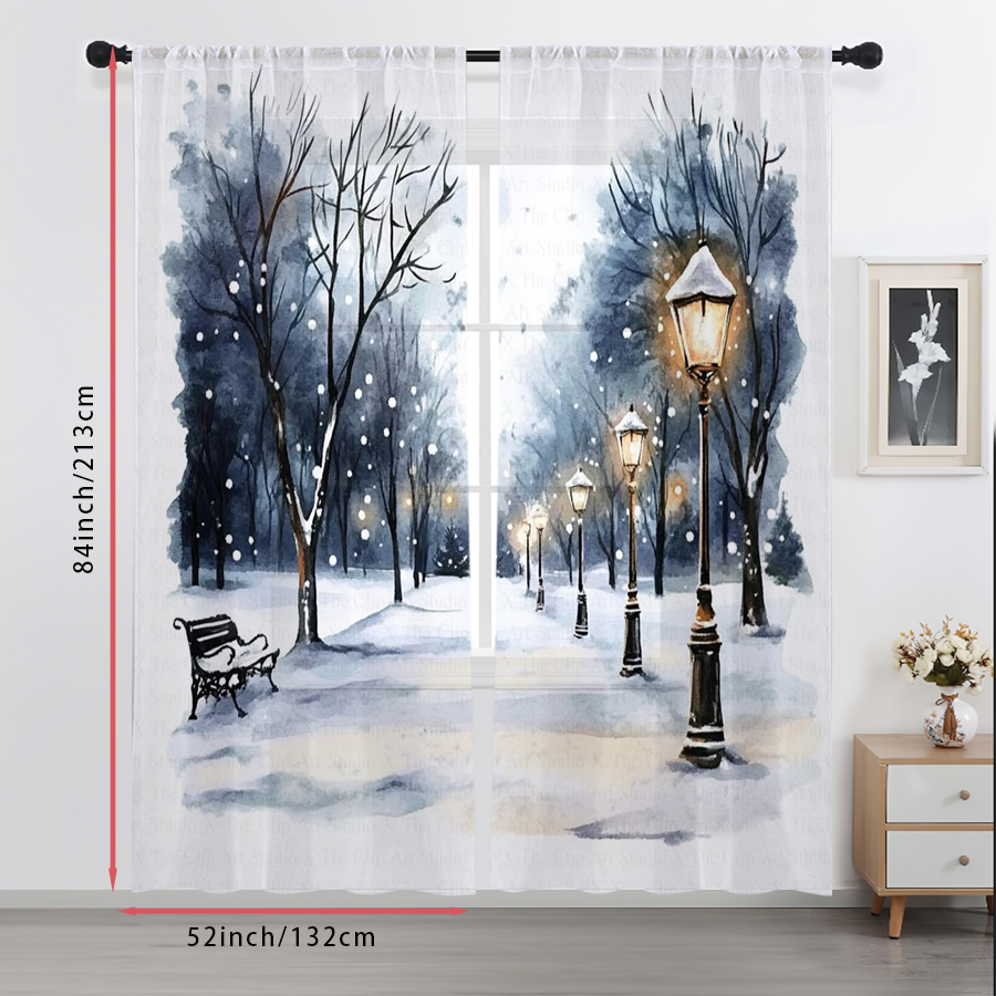 ผ้าม่านโปร่งแสง 2 ชิ้น ลายพิมพ - Curtain Sheer Voile บทวิจารณ์และราคา