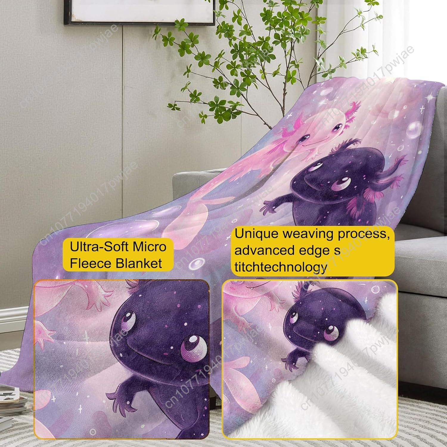 ผ้าห่มอ็อกโซโลตล์ น่ารัก ผ้าห่ - Home Textiles Throw บทวิจารณ์และราคา