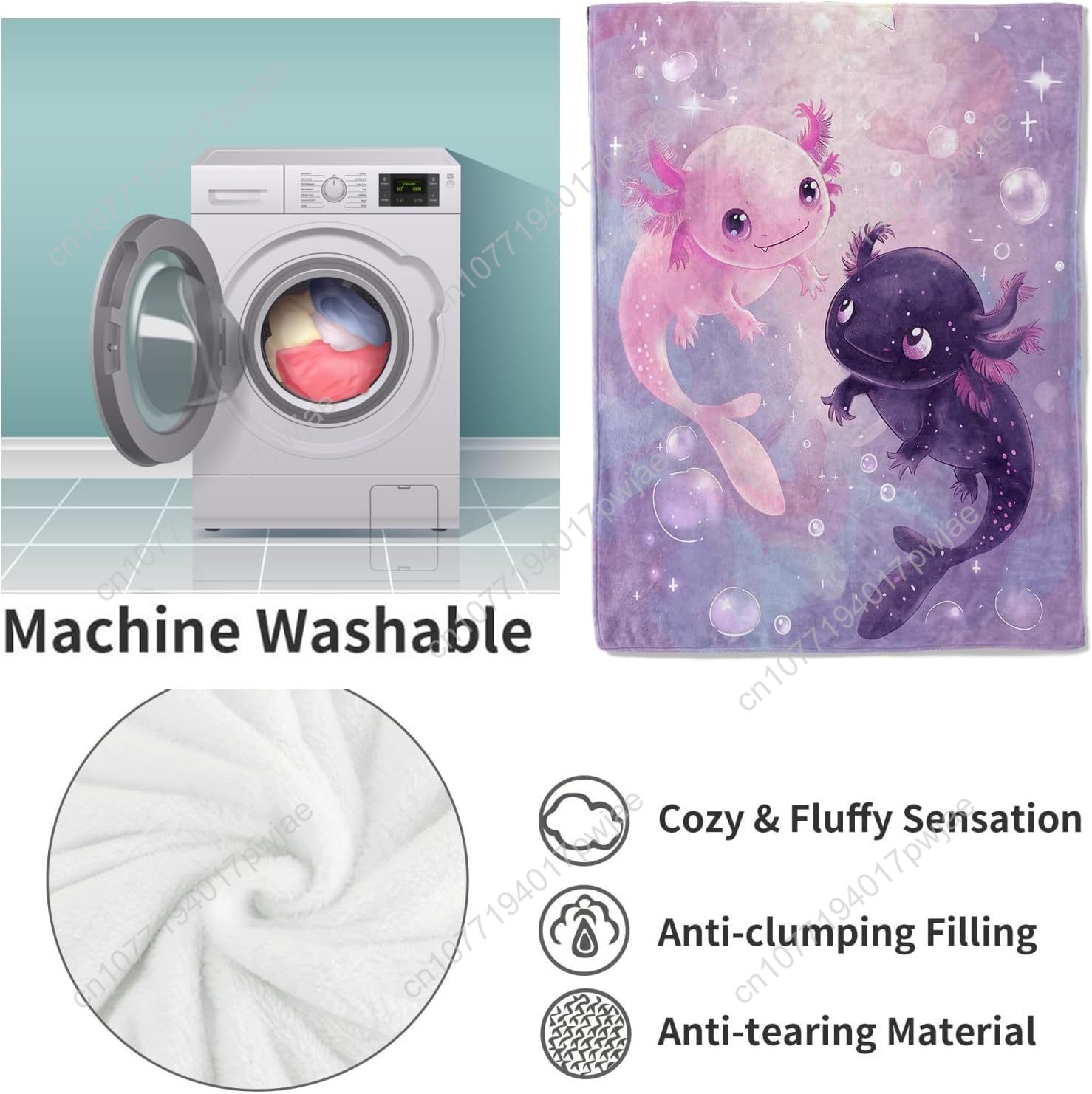 ผ้าห่มอ็อกโซโลตล์ น่ารัก ผ้าห่ - Home Textiles Throw บทวิจารณ์และราคา