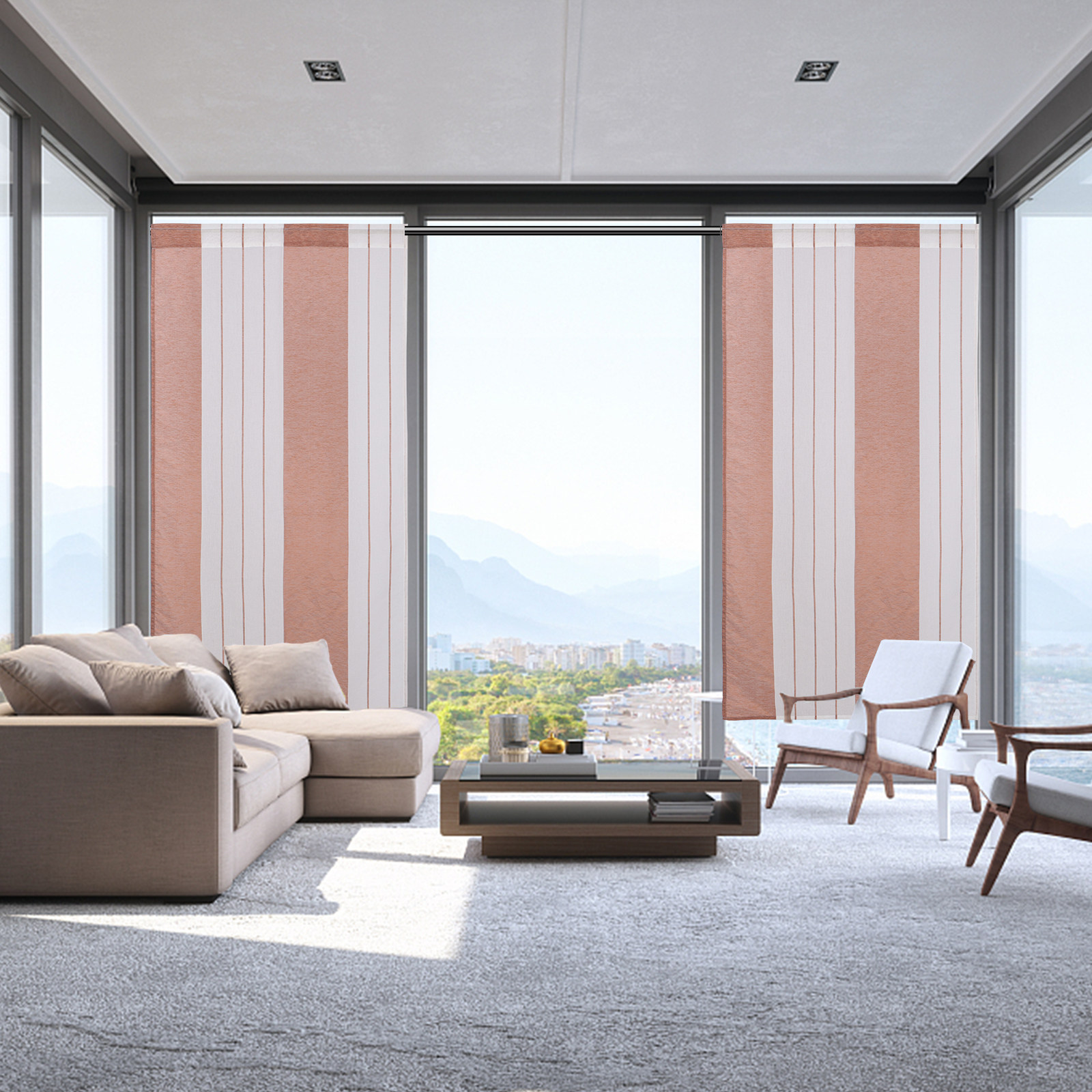 ม่านโปร่งลายทางหลากสี ผ้าโพลีเ - Curtain Sheer Voile บทวิจารณ์และราคา