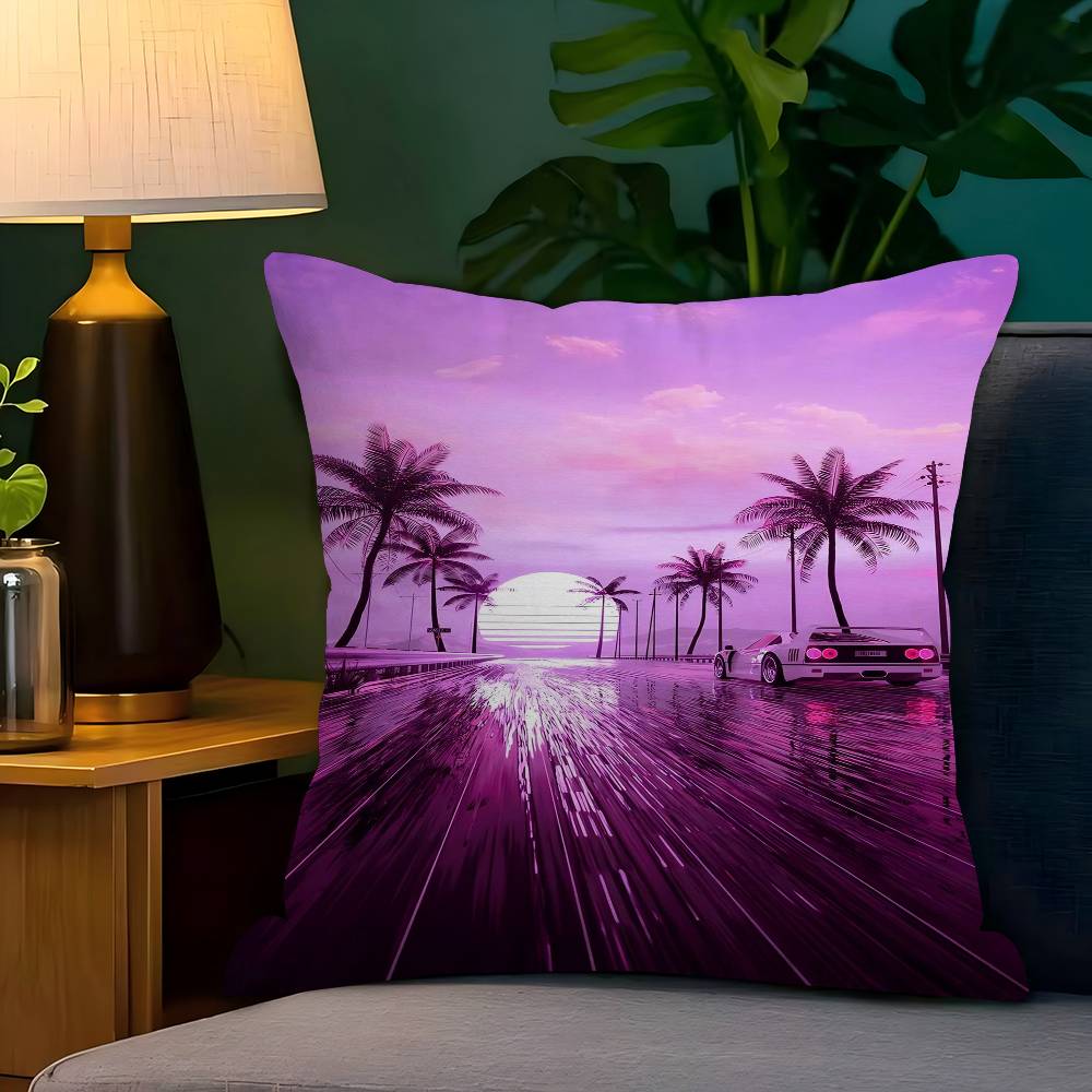 นีออนไนท์ซิตี้แลนด์สเคปยุค 80  - Home Textiles City บทวิจารณ์และราคา