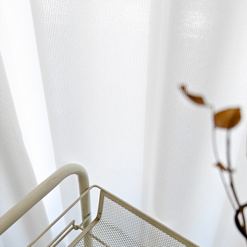ผ้าม่านโปร่งลายทางสีขาวสำหรับห - Curtain Sheer Voile บทวิจารณ์และราคา