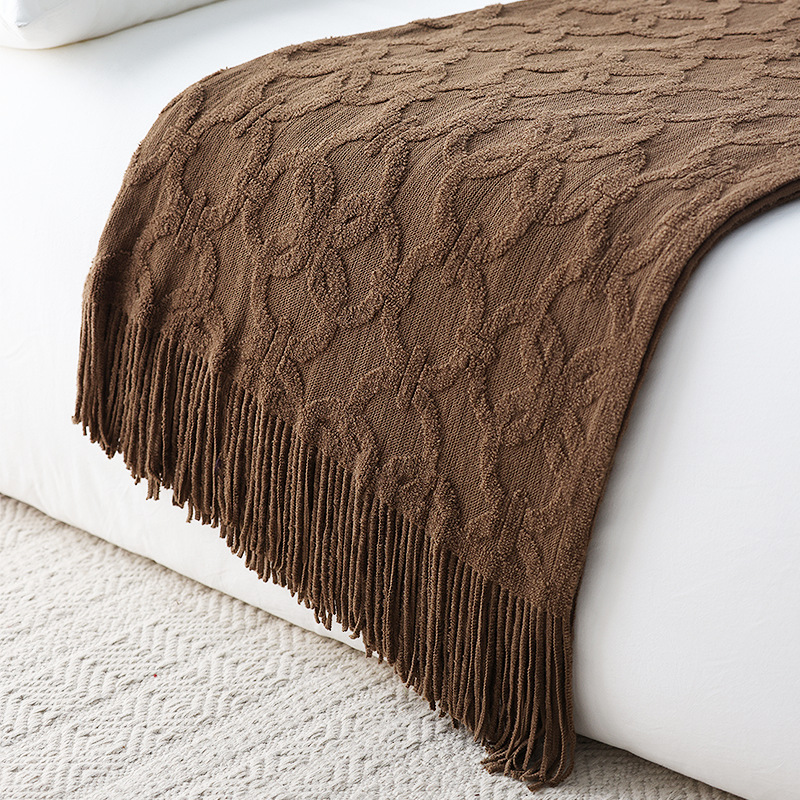ผ้าคลุมเตียงถักสไตล์นอร์ดิก ผ้ - Home Textiles Throw บทวิจารณ์และราคา