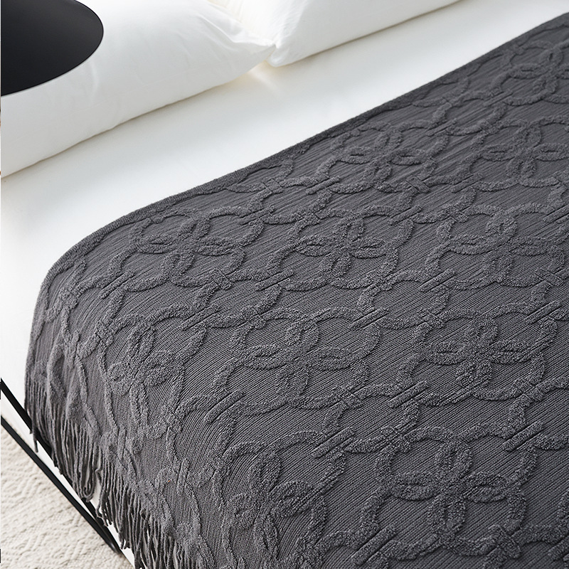 ผ้าคลุมเตียงถักสไตล์นอร์ดิก ผ้ - Home Textiles Throw บทวิจารณ์และราคา