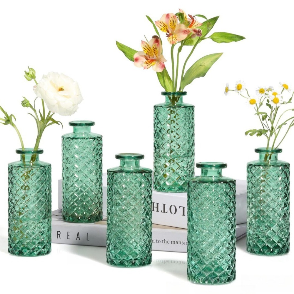 แจกันแก้วลายทางสไตล์ฝรั่งเศสย้ - Home Textiles France บทวิจารณ์และราคา
