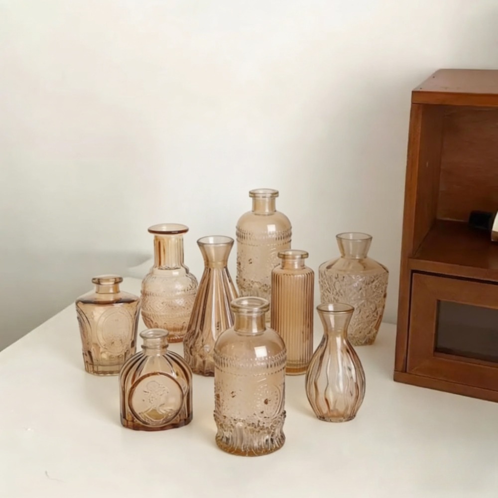 แจกันแก้วลายทางสไตล์ฝรั่งเศสย้ - Home Textiles France บทวิจารณ์และราคา