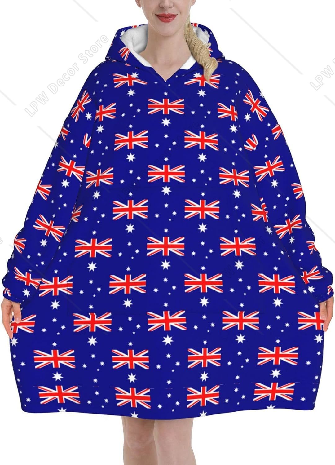 เสื้อคลุมฮู้ดผ้าฟลานเนลขนาดใหญ - Home Textiles Australia บทวิจารณ์และราคา