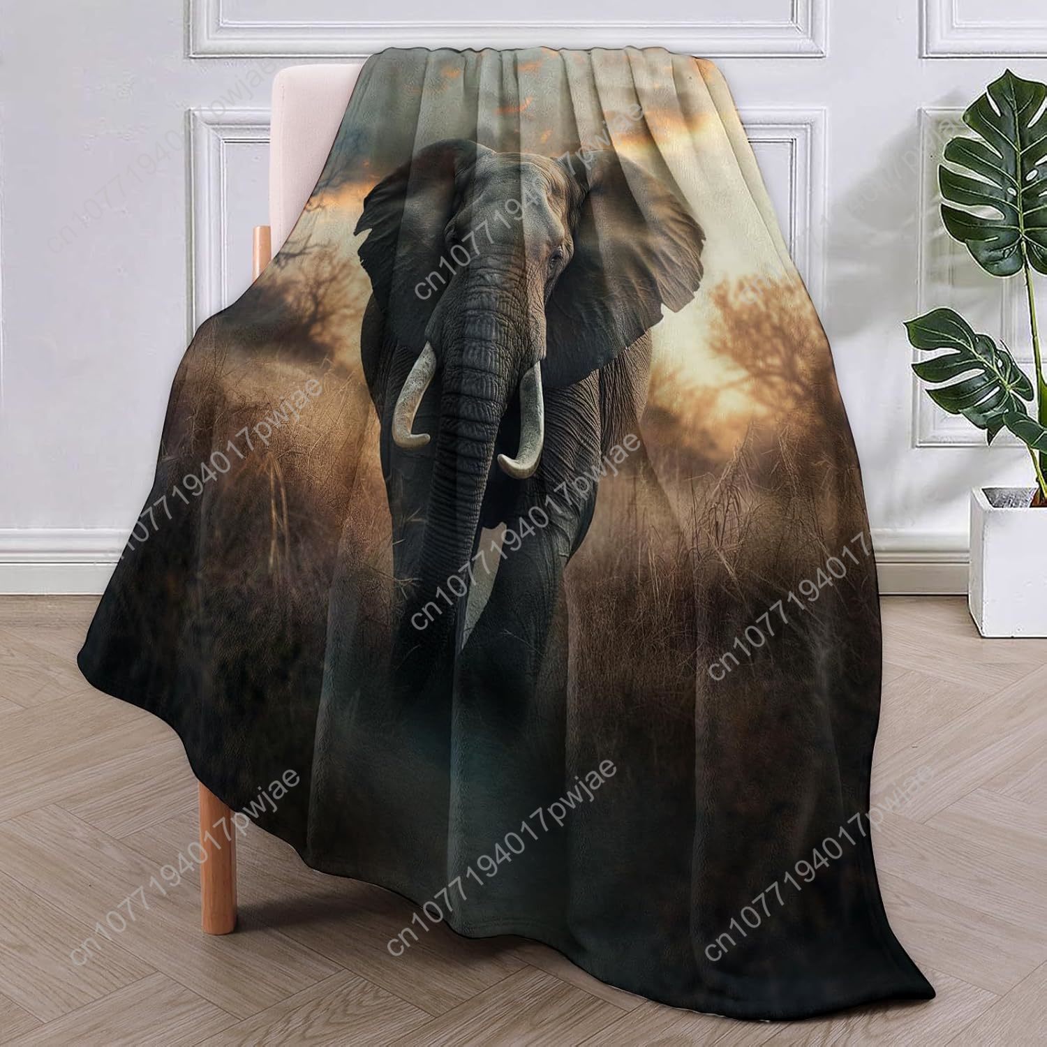 ผ้าห่มขนช้าง ลายธรรมชาติสมจริง - Home Textiles Throw บทวิจารณ์และราคา