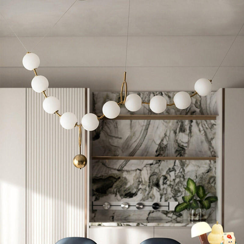 โคมไฟระย้าทรงเม็ดมุกสไตล์ฝรั่ง - Home Textiles France บทวิจารณ์และราคา