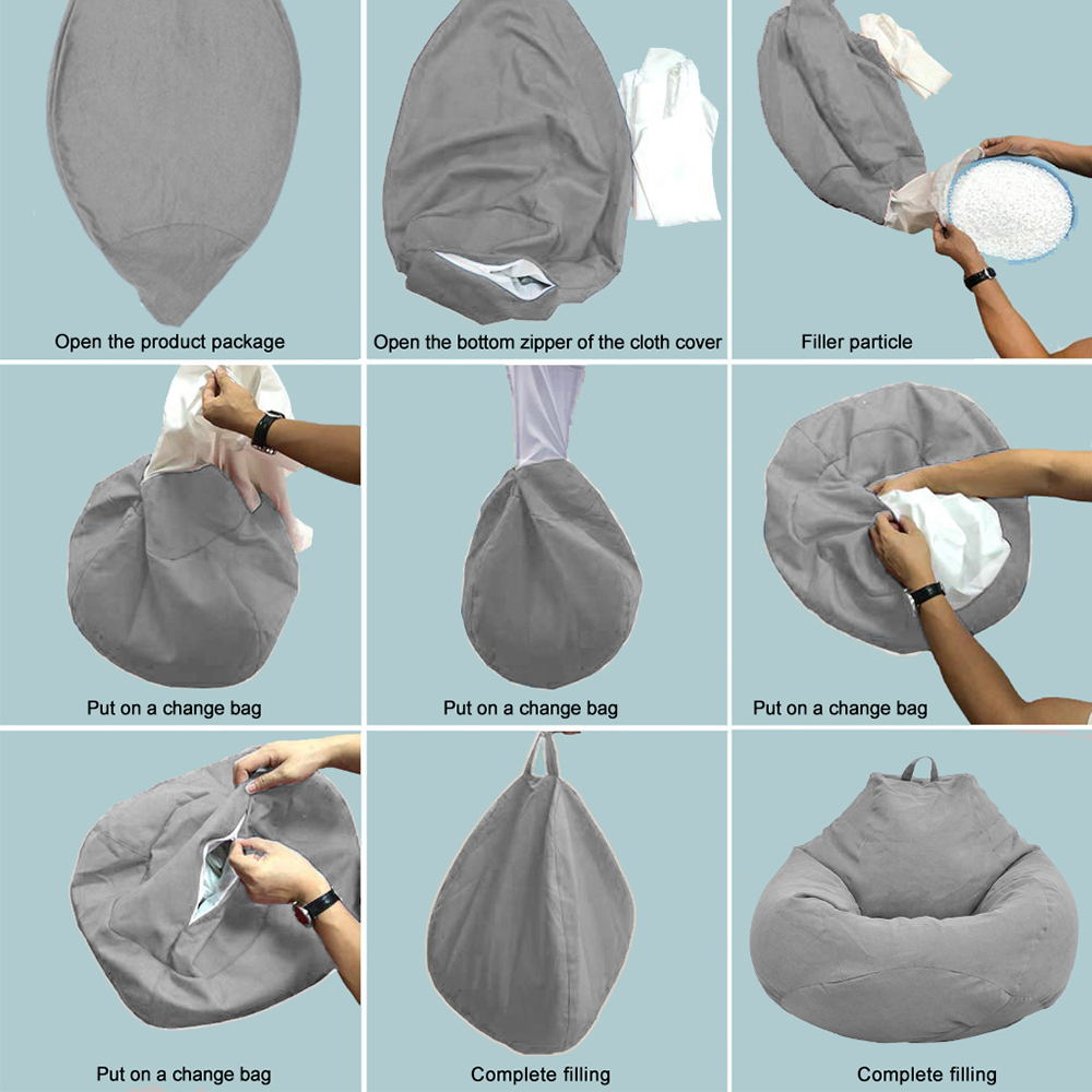 เก้าอี้โซฟาแบบไม่มีถุงถั่วสำหร - Floor Cushion Pouf บทวิจารณ์และราคา