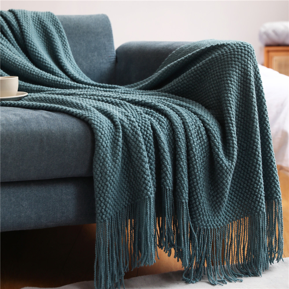 ผ้าห่มถักหนาลายข้าวโพดสำหรับตก - Home Textiles City บทวิจารณ์และราคา