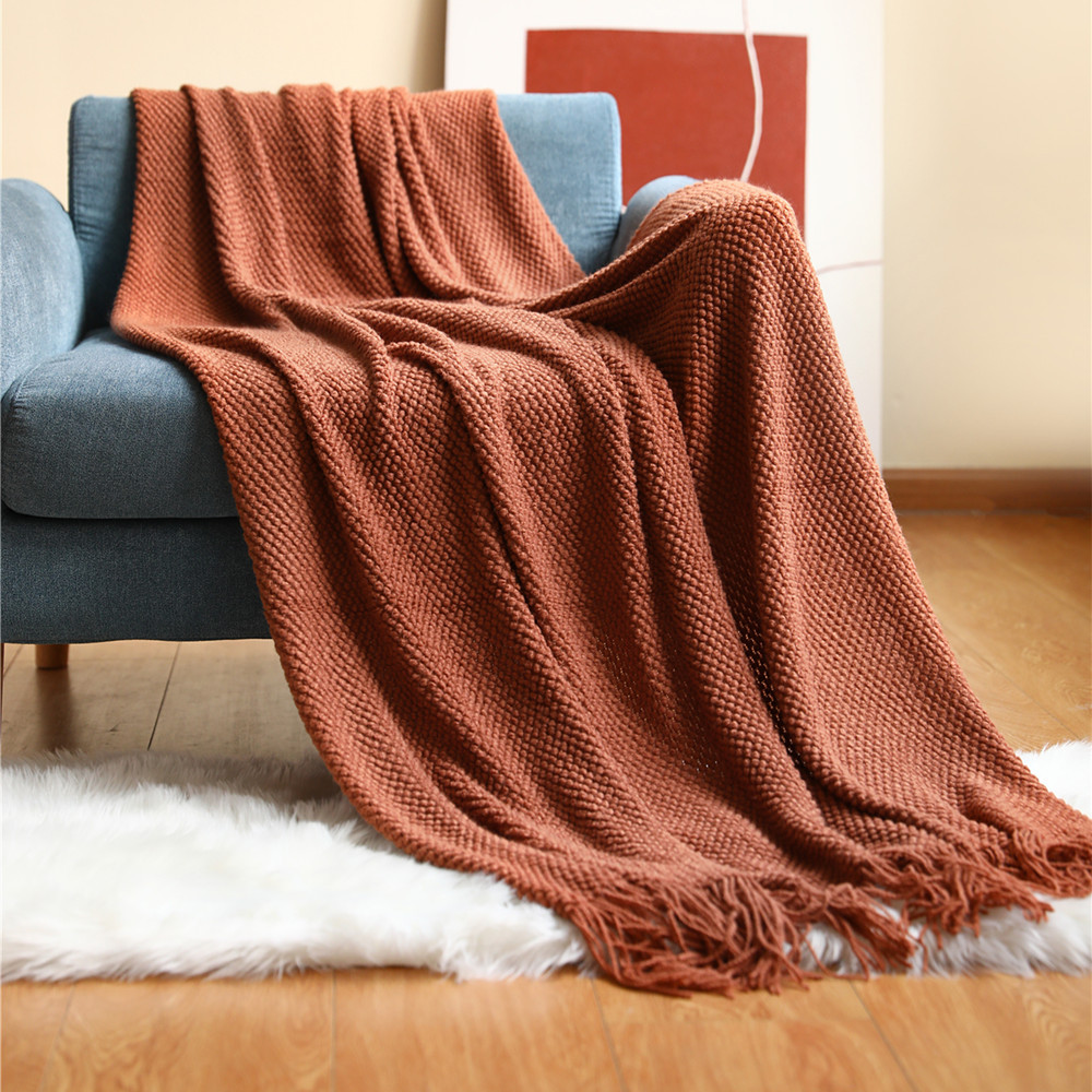 ผ้าห่มถักหนาลายข้าวโพดสำหรับตก - Home Textiles City บทวิจารณ์และราคา