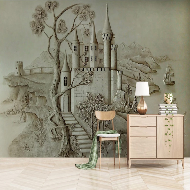 3D ภาพจิตรกรรมฝาผนังสถาปัตยกรร - Home Textiles City บทวิจารณ์และราคา
