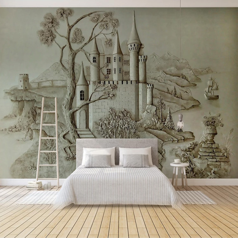 3D ภาพจิตรกรรมฝาผนังสถาปัตยกรร - Home Textiles City บทวิจารณ์และราคา