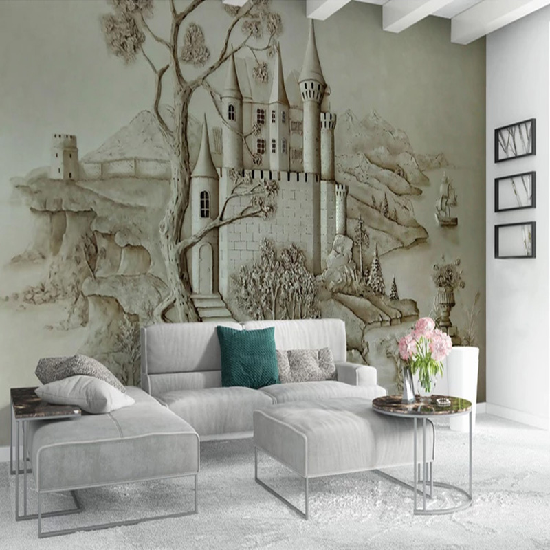 3D ภาพจิตรกรรมฝาผนังสถาปัตยกรร - Home Textiles City บทวิจารณ์และราคา