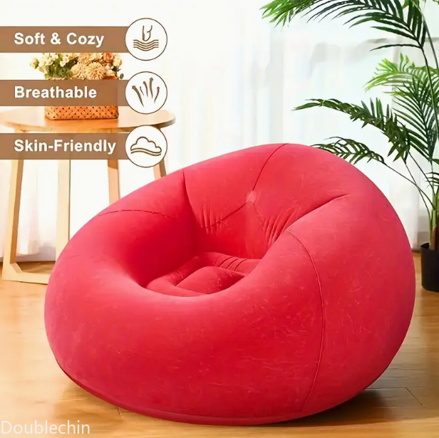 โซฟาเป่าลมแบบเดี่ยว ทรงกลม พับ - Floor Cushion Pouf บทวิจารณ์และราคา
