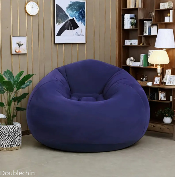 โซฟาเป่าลมแบบเดี่ยว ทรงกลม พับ - Floor Cushion Pouf บทวิจารณ์และราคา