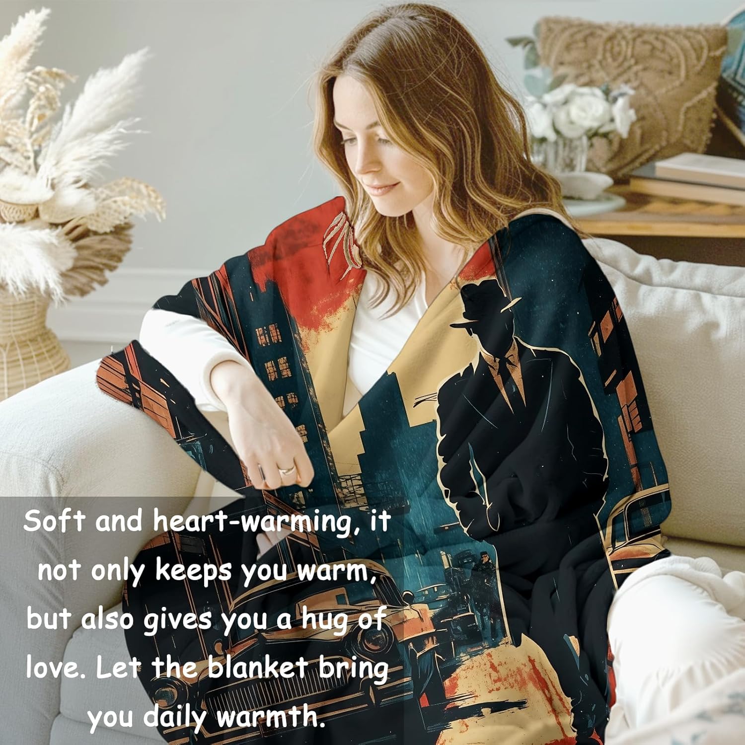 ผ้าห่มนักสืบสีดำ ของขวัญสำหรับ - Home Textiles Throw บทวิจารณ์และราคา