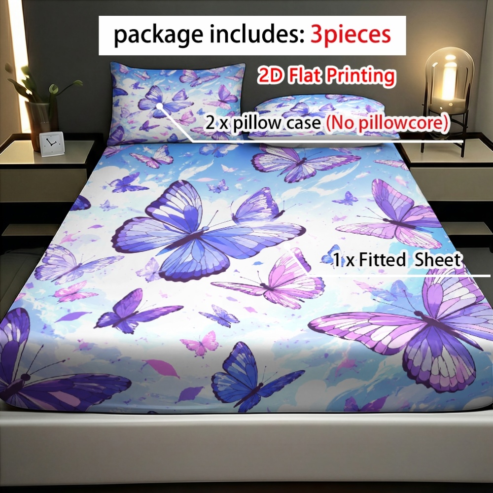ชุดผ้าปูที่นอนและปลอกหมอนลายพิ - Fitted Sheet Deep บทวิจารณ์และราคา