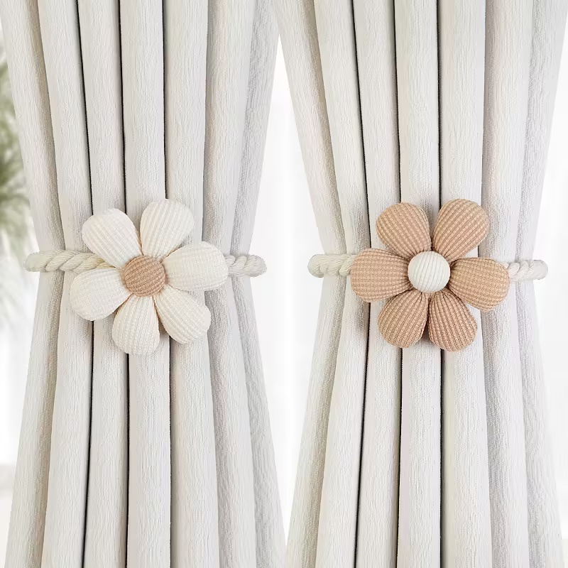 ที่รัดม่านแม่เหล็กลายดอกไม้ 2  - Xt Home Textiles บทวิจารณ์และราคา