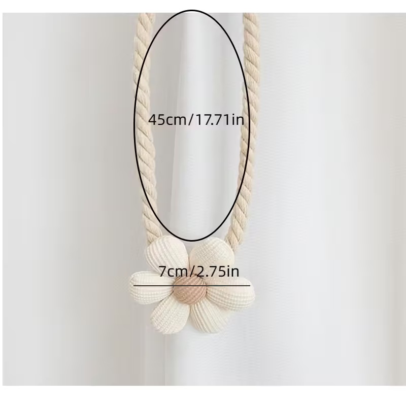 ที่รัดม่านแม่เหล็กลายดอกไม้ 2  - Xt Home Textiles บทวิจารณ์และราคา