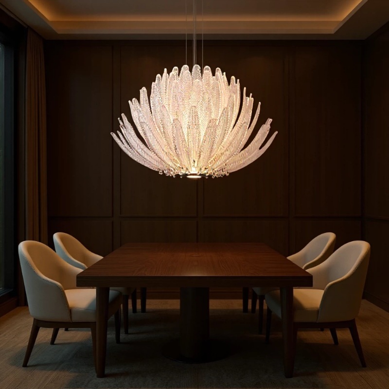โคมไฟระย้าคริสตัล LED สไตล์ฝรั - Home Textiles France บทวิจารณ์และราคา