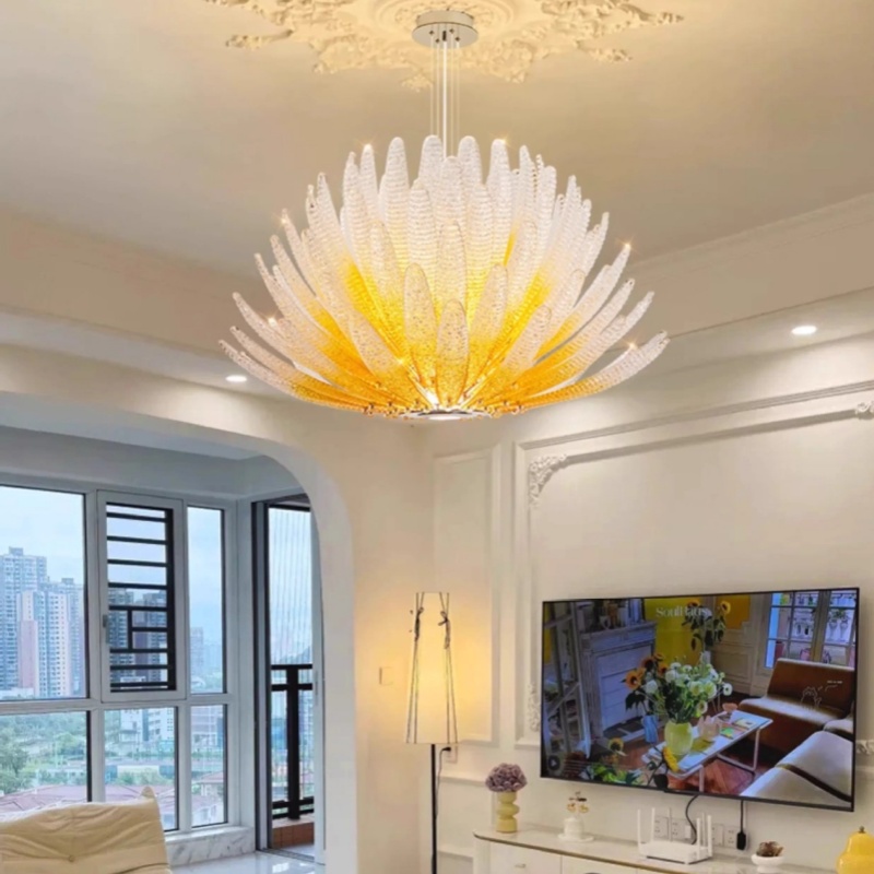 โคมไฟระย้าคริสตัล LED สไตล์ฝรั - Home Textiles France บทวิจารณ์และราคา